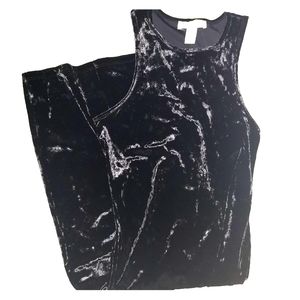 Forever 21 Velvet Midi Dress - Black - M